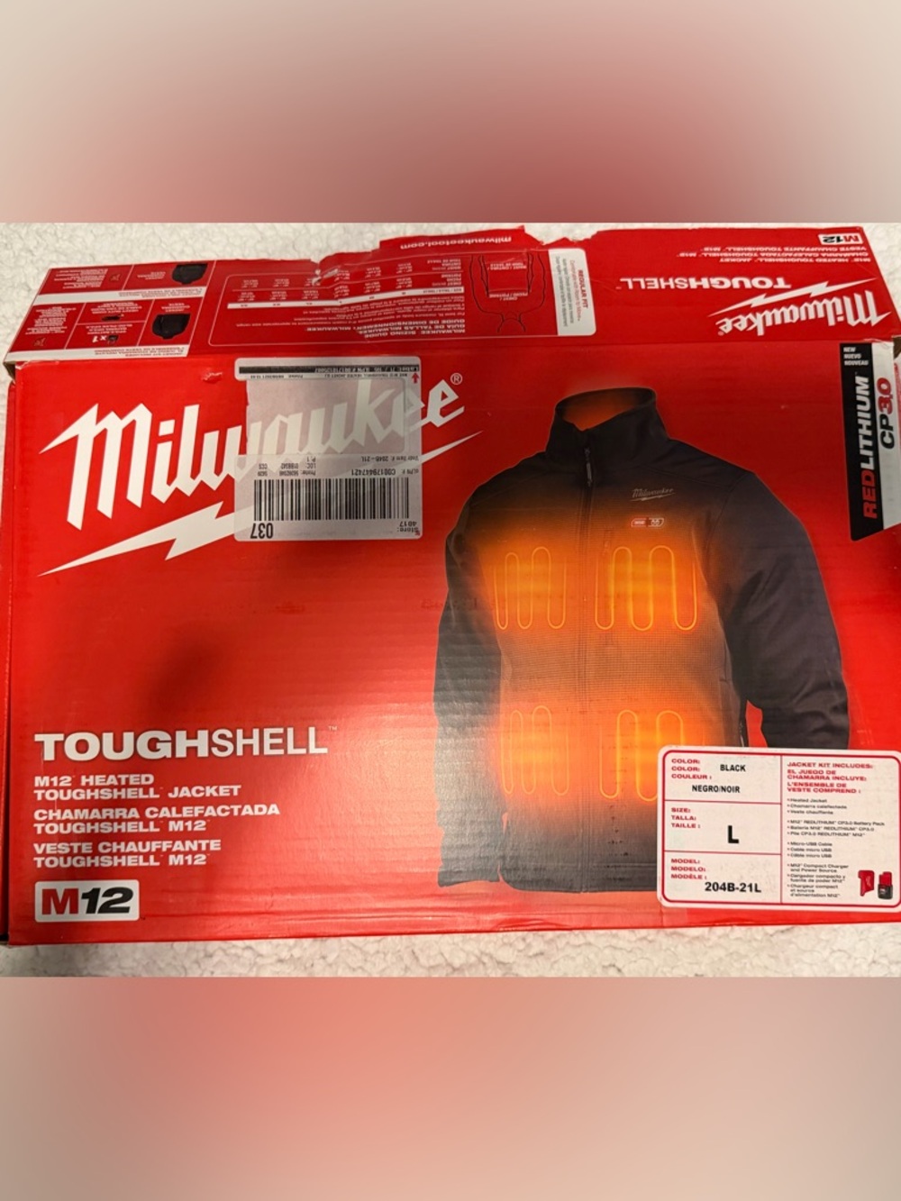 MILWAUKEE Men's Black Toughshell Jacket